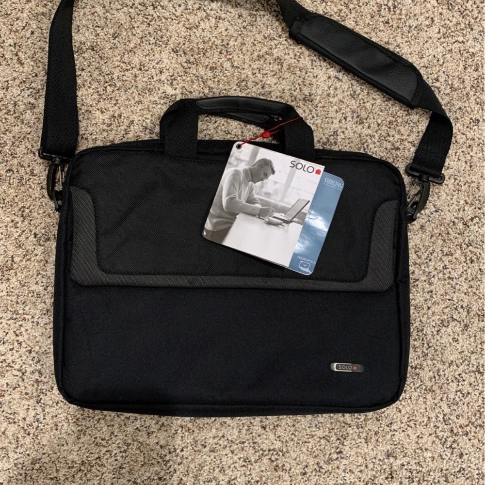 Solo Black and Gray Laptop Bag